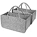 Produktbild EisEyen 1/2 STK Aufbewahrung Kaminholztasche Kaminholzkorb Korb mit Henkel Zeitungsständer Zeitungskorb Spielzeugtasche Grau 45 * 30 * 20CM