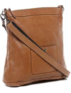 BACCINI® Beuteltasche DARIA - Damen Schultertasche groß Ledertasche - Hobo Bag im Vintage-Look Damentasche echt...