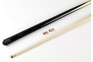 FUNKY CHALK 2 x 36" ONE PIECE Junior Short Pool Snooker Cue for Home Tables Kids + 8 FREE 11mm Tips