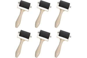 MAGICLULU Roller Paint Brush Rubber Roller Brayer for Crafting Ink Roller Tool 6pcs Printmaking Brayer Ink Painting Block Stamping Brayer Professional Rubber Brayer Ink Roller