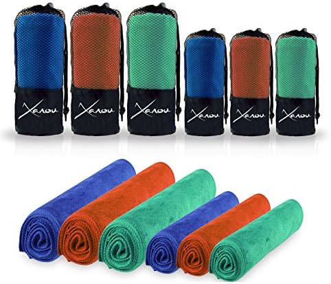 High Quality Micro Fibre Towel – Free Carry Bag – The Absorbent Antibacterial Microfibre Towel Ideal Travel Towel, Sports Towel Sauna Towel Beach Towel, Green, 80 x 160 cm