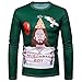 Produktbild Geili Weihnachten Kostüm Tshirt Herren 3D Druck Weihnachten Sweatshirt Herbst Hemd Weihnachtsmann Schneemann Gedruckt O-Ausschnitt Langarmshirt Top Jumper Pullover für Männer Christmas