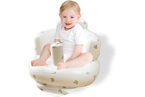 HSLXBY Nadmuchiwane siedzisko dla niemowląt, przenośne, nadmuchiwane krzesło do jadalni, nadmuchiwany fotelik dziecięcy z wbudowaną pompką, nadmuchiwany fotel dla małych dzieci w wieku 6-36 miesięcy