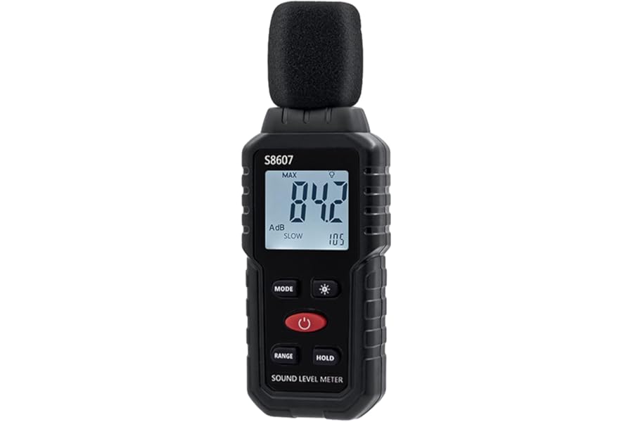 Mcbazel Decibel Sound Meter,Noise Meter Tester 30-130dB Measuring Range with A Weighting,Digital Sound Level Meter Backlight With LCD Display, for Data Hold,Use for Noisy Neighbor Home,factories