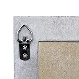 Edler Wandorganizer – Memoboard mit Fotorahmen, Schlüsselbrett und Holztaschen, 39x47x5cm, Holz Memotafel Flur Diele Dekoration – Weiß/Natur - 5
