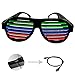 Price comparison product image GEREE LED Glasses, Sound & Music Reactive USB Rechargeable, Slotted Shutter Flash Light Eye-wear for Nightclub, Bar, Disco, Carnival, Halloween, Celebrations, Dancing Party, Christmas Gift