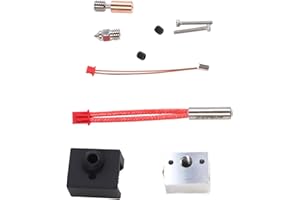 YUNIR 3D Printer HotEnd Kit, 300℃ Bimetal Nozzle Throat Printer Assembled Extruder HotEnd Kit, with 24V 40W Heating Rod, for Ender3 S1 CR-10 Smart Pro