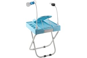 AYNEFY Pedicure Station, Pedicure Sets for Feet Pedicure Foot Rest Non Slip Professional Adjustable Pedicure Stand Kit with LED Magnifier Drying Fan Pedicure Stool with Foot Rest for Easy Pedicures