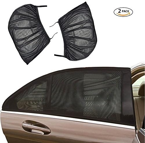 Ctbd Car Sun Shades Screen Covers,UV Protection Car Side Rear Window Sun Shield, 2 Piece Large Sun Mesh Covers Protect Your Baby, Children, Kids and Pet