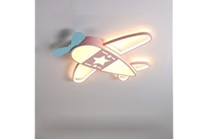 WANDUN Lámpara de techo de dibujos animados LED Luz de Techo para niños Aviones candelabros sala infantil dormitorio luces, habitación los muchachos cartoon Plafón [Clase de eficiencia energética A] ( Color