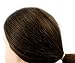Micro Trader Hairdressing 18" 100% Real Human Hair Training Head With Clamp Stand - 25 X 19 X 15 cm - Brown