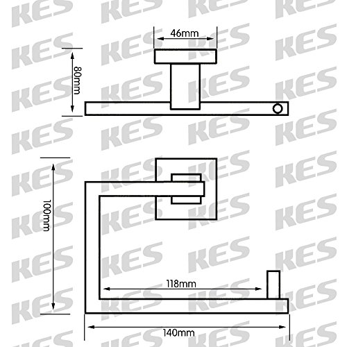 KES Bad-Serie Papierrollenhalter Handtuchring Handtuchhalter Bad aus mattem Edelstahl, Gebürsteter, LA242-21 - 2