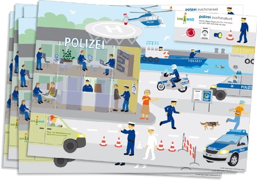 90-teiliges POLIZEI PARTY SET für Kindergeburtstag mit 8 Kinder: Teller, Becher, Servietten, Einladungen, Platzsets, Trinkhalme, Luftballons, u.v.m. von Riethmüller // Motto Deko Fest Kinder Geburtstag Polizist Police - 7