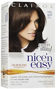 Clairol Nice N Easy Hair Color, Medium Cool Brown #117D - Kit