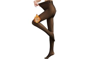 Xnova Collant Felpati Donna Termiche Effetto Trasparente, Calze Felpate Effetto Velato, Leggings Termici Invernali, Calzamaglia Foderati in Pile Termica