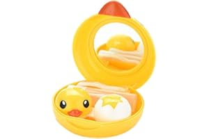 BONTAND Nette Ente Beliebte Mini-Kontaktlinse-Kasten-Kasten Travel Kit Einfach Tragen Spiegel Container Kontakt Travel Kit Eye Care Kit