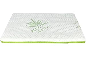 IDELIO Cuscino Guanciale da Bambino per Lettino o Culla, Antisoffoco Antiacaro Pianta Officinale Aloe Vera 32x52 H4 cm Struttura con Fori ad Alta Traspirabilità Tessuto 3D CertiPUR™ OEKO-TEX®