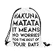 Produktbild Loomiloo Beutel Hakuna Matata ® Means No Worries Keine Sorge Übersetzung Aufdruck Statement Print Sack Stringbag Turnbeutel