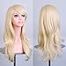MapofBeauty 28" 70cm Long Curly Hair Ends Costume Cosplay Wig (Light Blonde)