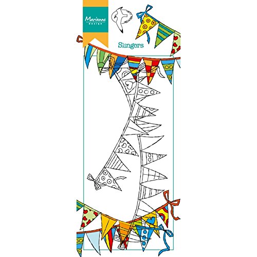 Marianne Design HT1604 Transparente Stempel Hetty's Border Streamer, Silikon, 7.5 x 18.5 x 0.5 cm