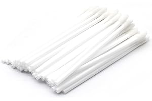 PAITOK Desechables Brochas para labios Varitas,200 Piezas aplicador de lápiz labial,pinceles de labios correctores de brillo labial, herramientas de maquillaje para labios y ojos (Blanco)