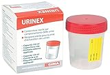 Sterile Urine container Plus – 120 ml with screw cap red