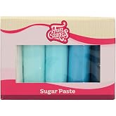 FunCakes Sugar Paste Multipack Palette Blue 5 X 100 G, 500 g | Easy to Use, Soft, Flexible and Moldable, Ideal for Decorating