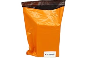 CHAWLA Mailing Bags Colour | Color Self Seal Poly Mailers for Postage, Parcels, and More | 50 Bags | 60 microns | (250mm x 350mm - 10 x 14, Orange)
