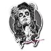 Produktbild 2 x Glänzendes Vinyl Aufkleber  Sugar Skull Face Lady Girl Zombie Laptop Aufkleber # 0110 - 10cm Tall x 7.2cm Wide