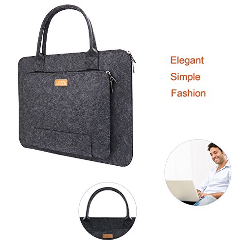 Ropch 15 Zoll Laptoptasche  Filz Tragbare Notebooktasche Handtasche Laptop Schutzh  lle Sleeve H  lle Tasche f  r Acer   Asus   Dell   HP   Lenovo - D