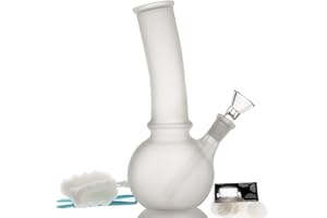 BONGBONGBONG Mini Bong Glass Bong, Oil Rig Bongs with 14.5mm Recycling Tornado Filter Glass Water Bongs hookahs (8.2"Glowing Bongs)