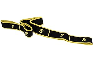 TIUIMK Bande de Résistance élastique Latine Yoga Pilates Danse Gym Fitness Sangle d'exercices Adultes 90x4cm