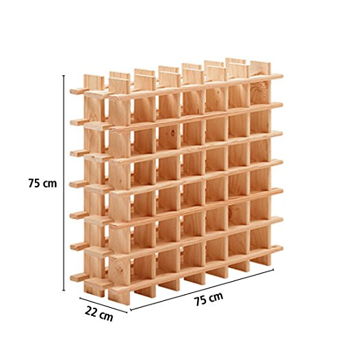 Modulares Weinregal System PRIMAVINO, für 36 Fl., Holz Kiefer natur, stapelbar / erweiterbar – H 76 x B 75 x T 22 cm - 2