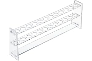 OLYCRAFT Portaprovette In Acrilico Trasparente Da 26x4.4x9cm con Supporto per Provette A 12 fori per Provette Da 10 ml Espositori per Provette Trasparenti per Forniture di Attrezzature Da Laboratorio