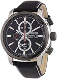 Seiko Herrenuhr Chronograph Quarz mit Lederarmband – SNAF47P2