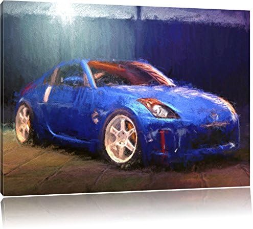 Nissan 350Z Format: 120x80 on canvas, huge XXL Pictures completely framed with stretcher, art print on mural with frame, cheaper than painting or oil painting, no poster or poster