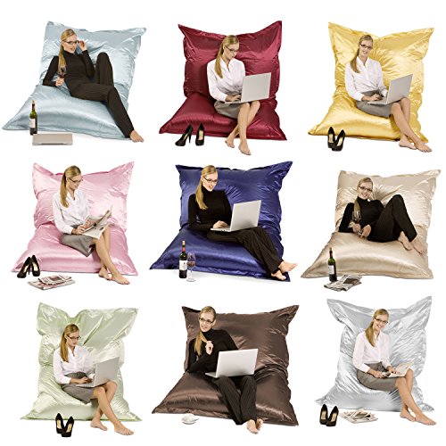 Smoothy ® XXL Sitzsack – Riesensitzsack Outdoor Metallic Edition – Silber-Grau - 5