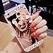 Produktbild EMAXELERS Samsung Galaxy A5 2016 Hülle Luxus Bling Glitter Glitzer Glanz Sparkle Silikon Spiegel Mirror TPU Schale Etui Für Samsung Galaxy A5 2016,Rose Gold with Bear Ring Stand Holder