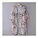 Produktbild ECYC Sommer Frauen Chiffon Leopard Kimono Strickjacke lang Bluse Bikini