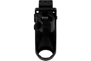 Husalsea Supporto per Torcia Elettrica Nero, Supporto Torcia Girevole per Cintura, 360° Girevole Porta per Torcia, Supporto per Torcia Elettrica Regolabile, Stoccaggio Della Cintura