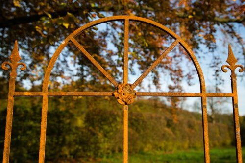 Steckzaun, Rankgitter, Höhe 215cm, Breite 90cm, Roheisen / Rost - 9