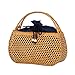Produktbild Rattan gewebte Tasche stroh strandtasche Handweberei Tasche Handtasche Home Ablagekorb Hollow