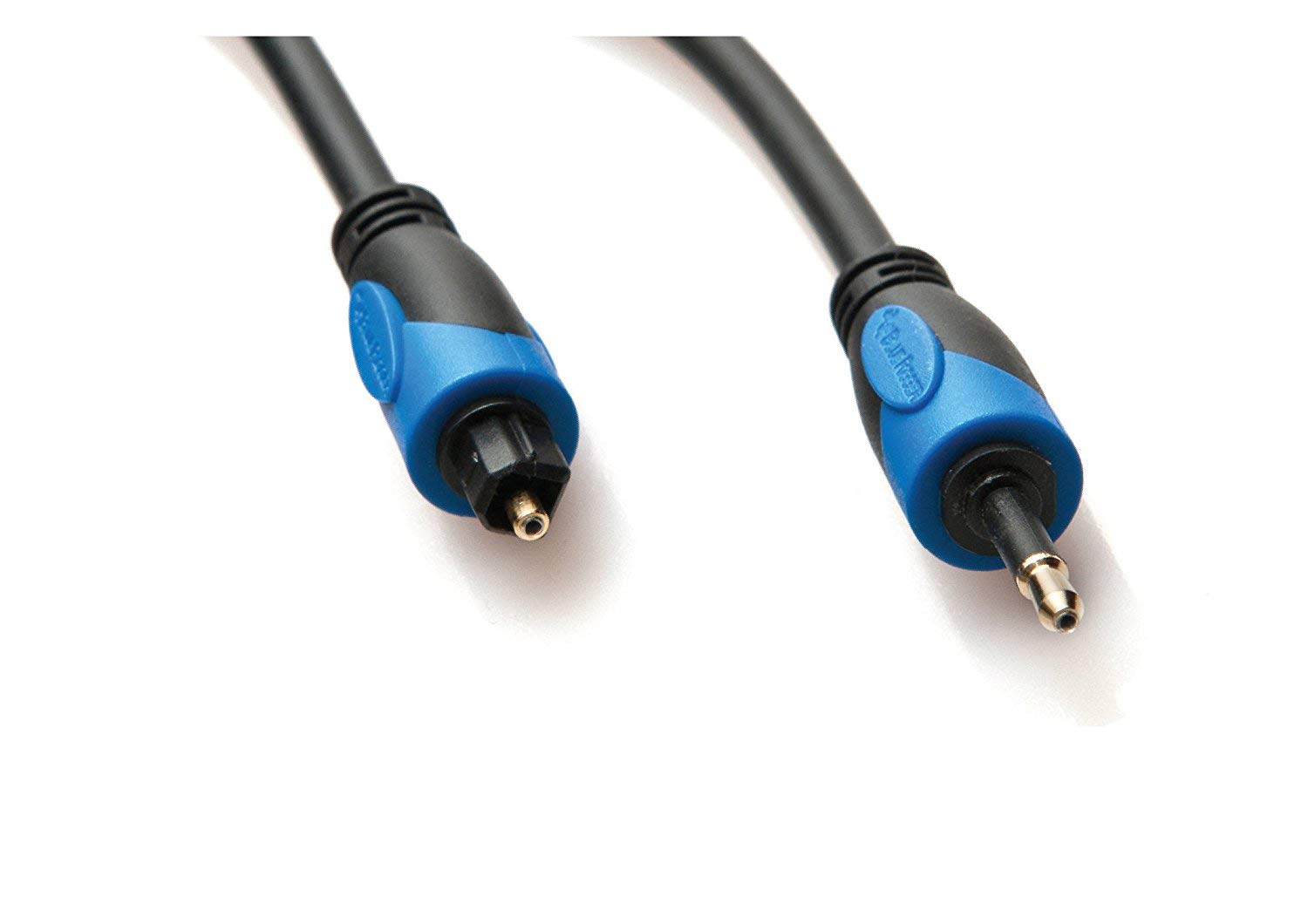 BlueRigger Toslink to Mini-Toslink Digital Optical S/PDIF Audio Cable (NOT a 3.5mm aux cable) with strain-relief PVC Jacket and Gold-Plated connectors (6 feet / 1.8 Meters)