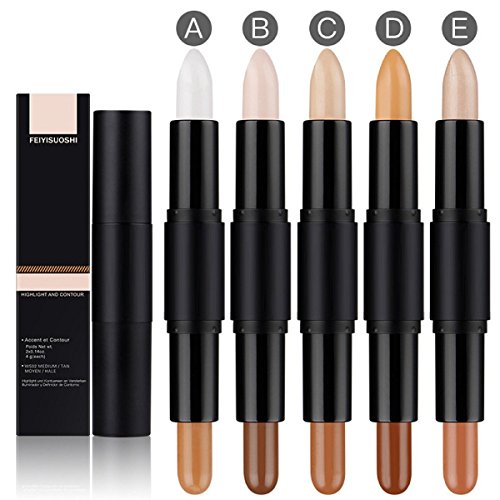 2 in1 Double Ended Make-up Concealer Coverstick Highlight & Contour Stick Gesicht Kontur Highlighting Correctors Cover Up Stick Kaschiert alle Flecken von Haut Molie - 6