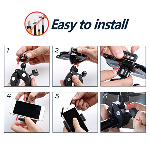 MYCARBON Supporto da Bici per Smartphone Sostegno Smartphone Bici Porta Cellulare Bici MTB Moto Supporto Telefono Ruotabile a 360 Gradi