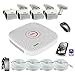 Produktbild Komplettes Videoüberwachungssystem, HD-, PoE (Power over Ethernet), 4 720p (1.0Megapixel) Außenkameras (IP66), NVR-Rekorder mit Festplatte WD Purple 1 TB, mitgeliefertes LAN-Kabel (20 Meter), Vereinfachte P2P, ONVIF 2.4