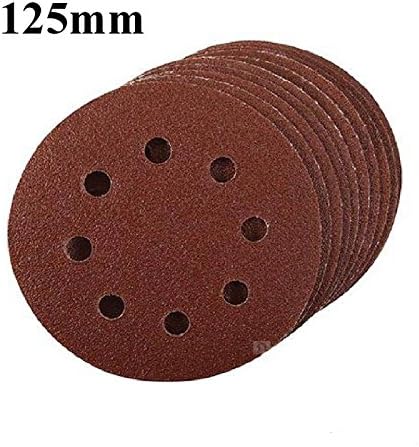 Iware 80Pcs Sanding Discs Hook and Loop 8 Holes 40 60 80 100 120 150 180 240 320 400 Grits Round 125mm