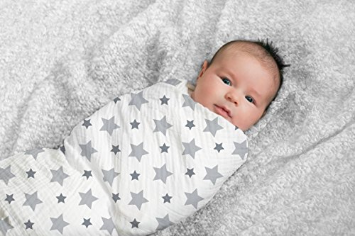 aden + anais 2038G Classic Swaddle Twinkle, 4er pack - 5