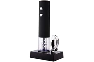 Majestic CVT 15 Tire-Bouchon électronique avec Batterie, Base de Recharge et Outil de découpe du Sceau, Jeu de lumières, Bleu et argenté