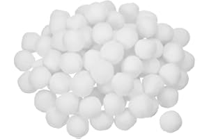 sourcing map Pom Felt Balls Felting Fabric 1cm 10mm Pure White for Home Crafts Project DIY Pack of 100